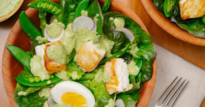 Alaska Halibut Green Goddess Salad