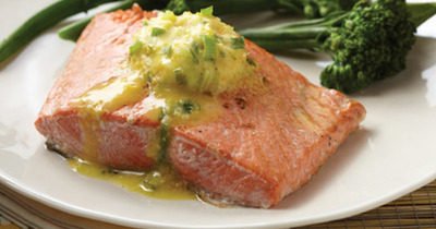 Sockeye Salmon with Orange Ginger Compound Butter recipe